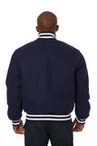 JH Design - All-Wool Varsity Jacket - Navy - JH Design