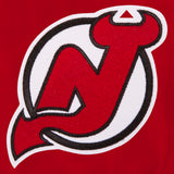 New Jersey Devils  JH Design Lightweight Nylon Bomber Jacket – Red - J.H. Sports Jackets