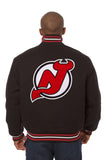 New Jersey Devils Embroidered All Wool Jacket - Black - JH Design