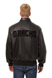 Arizona Diamondbacks Full Leather Jacket - Black/Black - JH Design