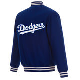 Los Angeles Dodgers Reversible Wool Jacket - Royal - J.H. Sports Jackets