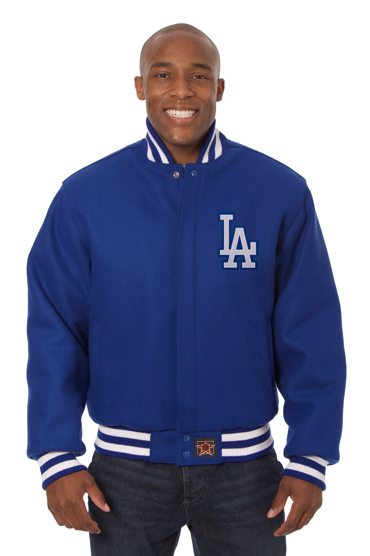Lids Los Angeles Dodgers JH Design Wool Leather FullSnap Jacket  Royal   Brazos Mall