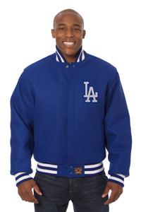 Los Angeles Dodgers Embroidered Wool Jacket - Royal - JH Design