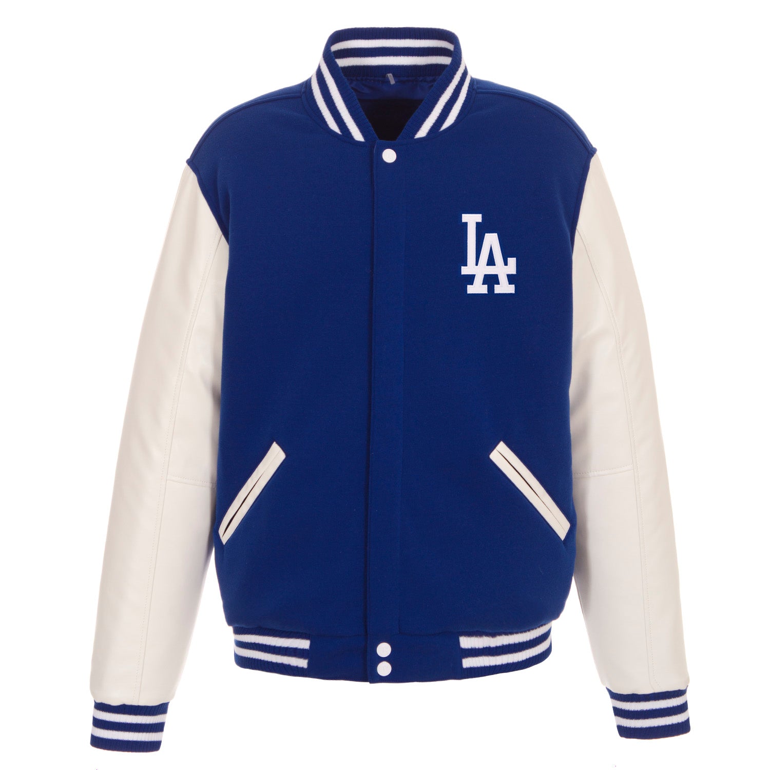 Los Angeles Dodgers JH Design Reversible Full-Snap Fleece Jacket - Royal/White