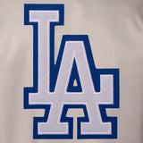 Los Angeles Dodgers Poly Twill Varsity Jacket - Gray/Royal - JH Design