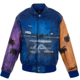 Los Angeles Dodgers JH Design Hand-Painted Leather Jacket - Royal - JH Design