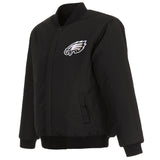 Philadelphia Eagles Reversible Wool Jacket - Black - J.H. Sports Jackets