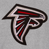 Atlanta Falcons Two-Tone Reversible Fleece Jacket - Gray/Black - J.H. Sports Jackets