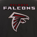 Atlanta Falcons Poly Twill Varsity Jacket - Black - JH Design