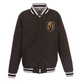 Vegas Golden Knights Two-Tone Reversible Fleece Jacket - Gray/Black - J.H. Sports Jackets