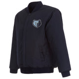 Memphis Grizzlies Reversible Wool Jacket - Navy - J.H. Sports Jackets