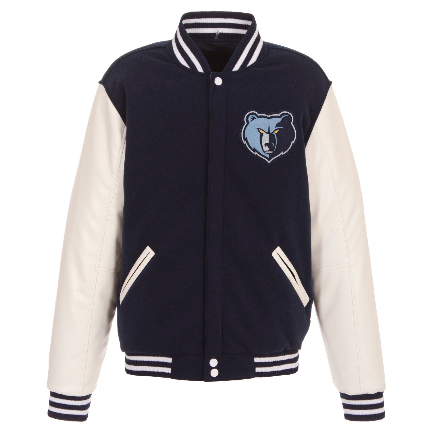 Letterman Blue and White Detroit Tigers Varsity Jacket - Jackets Masters