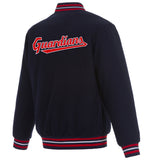 Cleveland Guardians Reversible Wool Jacket - Navy/Red - J.H. Sports Jackets