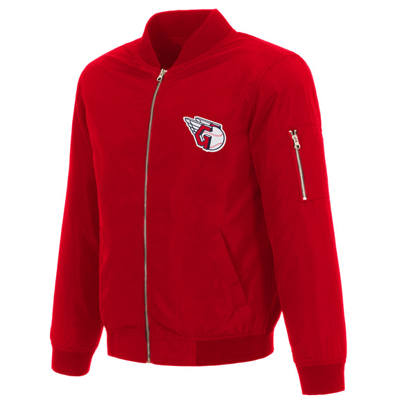 Cleveland Guardians JH Design Lightweight Nylon Bomber Jacket – Red - J.H. Sports Jackets