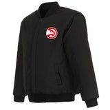 Atlanta Hawks Reversible Wool Jacket - Black - JH Design