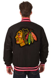 Chicago Blackhawks Reversible Wool Jacket - Black - J.H. Sports Jackets