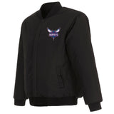 Charlotte Hornets Reversible Wool Jacket - Black - JH Design