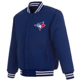 Toronto Blue Jays Reversible Wool Jacket - Royal - JH Design