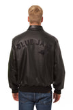 Toronto Blue Jays Full Leather Jacket - Black/Black - JH Design