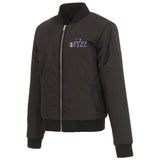 Utah Jazz JH Design Reversible Women Fleece Jacket - Black - JH Design