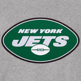 New York Jets Two-Tone Reversible Fleece Jacket - Gray/Black - J.H. Sports Jackets