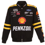 2022 Joey Logano Shell/Pennzoil Full-Snap Twill Uniform Jacket - Black/Yellow - J.H. Sports Jackets