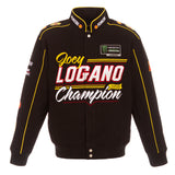 Joey Logano 2018 Monster Energy NASCAR Cup Series Champion Twill Full-Snap Jacket – Black - JH Design
