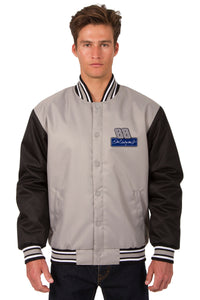 Dale Earnhardt Jr. Poly Twill Varsity Jacket - Gray/Black - JH Design