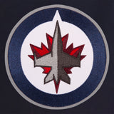 Winnipeg Jets Reversible Wool Jacket - Navy - J.H. Sports Jackets