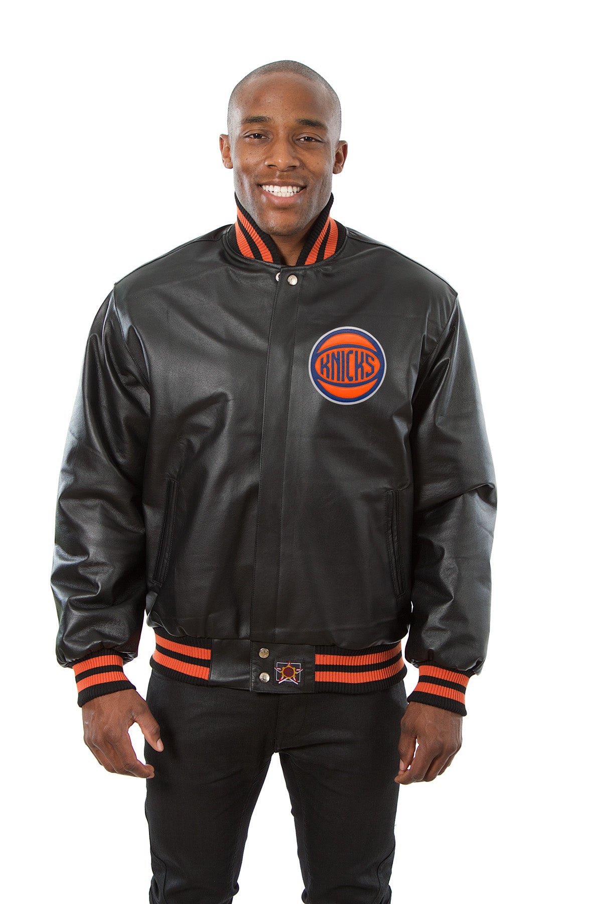 Wool/Leather Full-Snap New York Knicks Varsity Black Jacket - Jacket Makers
