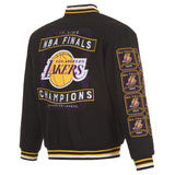 Los Angeles Lakers Commemorative Reversible Wool Championship Jacket - Black - J.H. Sports Jackets