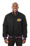 Los Angeles Lakers Embroidered Wool Jacket - Black - JH Design