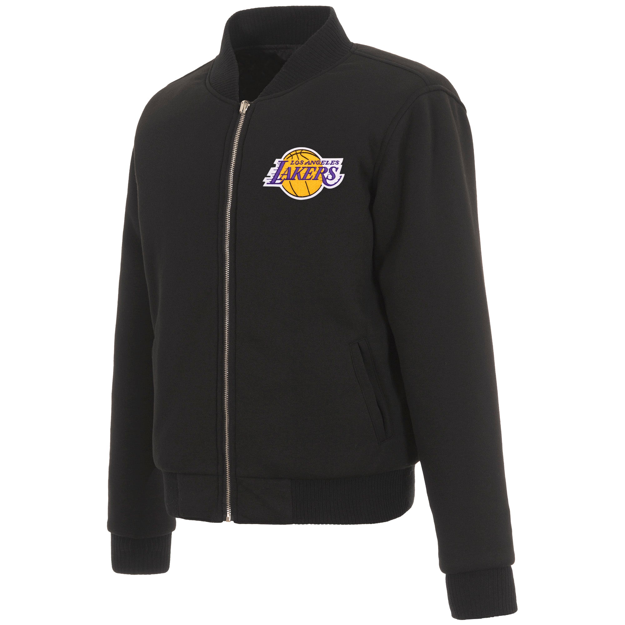Los Angeles Lakers JH Design 17-Time NBA Finals Champions Wool Reversible  Full-Snap Jacket - Black