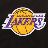 Los Angeles Lakers JH Design Lightweight Nylon Bomber Jacket – Black - JH Design