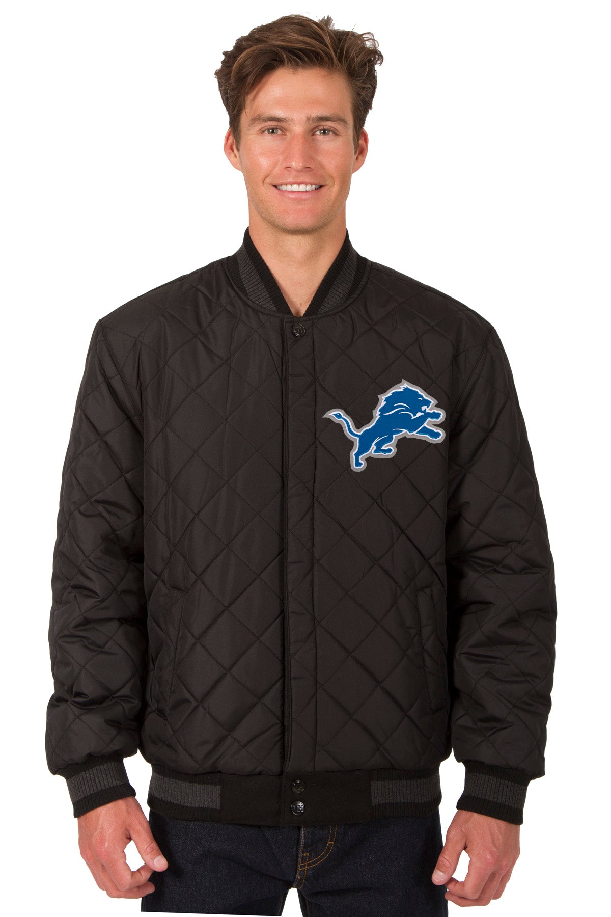 detroit lions starter jacket black