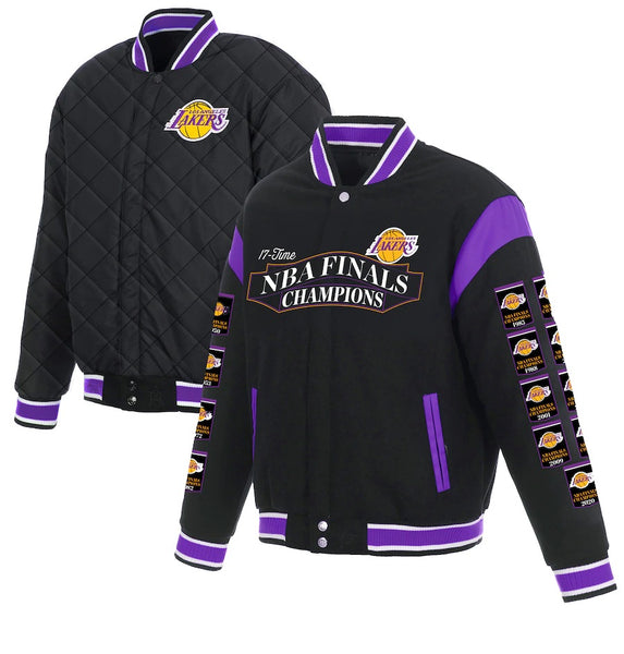 LOS ANGELES LAKERS JH DESIGN 17-TIME NBA FINALS CHAMPIONS POLY-TWILL F