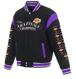 Los Angeles Lakers JH Design 17-Time NBA Finals Champions Reversible Full-Snap Jacket - Black - JH Design