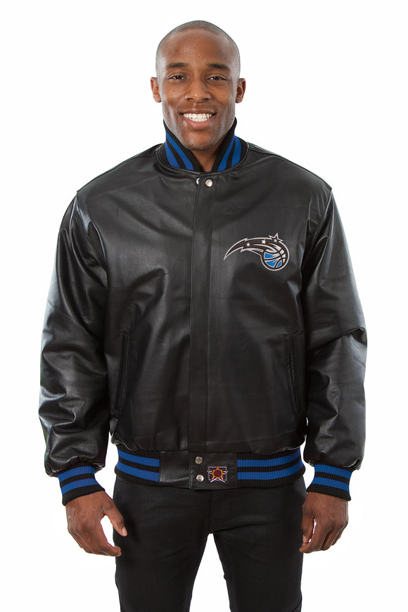 Orlando Magic Full Leather Jacket - Black - JH Design