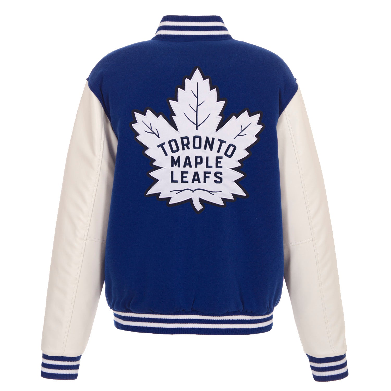 Toronto Maple Leafs Wool & Leather Reversible Jacket with Embroidered  Logos