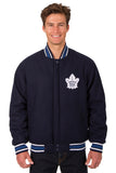 Toronto Maple Leafs Reversible Wool Jacket - Navy - JH Design