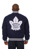 Toronto Maple Leafs Embroidered Wool Jacket - Navy - JH Design