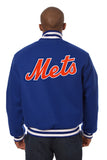New York Mets Embroidered Wool Jacket - Royal - JH Design