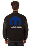 Mopar Wool & Leather Reversible Varsity Jacket - Black - JH Design