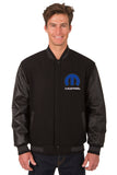 Mopar Wool & Leather Reversible Varsity Jacket - Black - JH Design