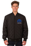 Mopar Wool & Leather Reversible Varsity Jacket - Charcoal/Black - JH Design