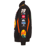2023 Martin Truex Jr JH Design Bass Pro Shops Twill Uniform Full-Snap Jacket - Black/Orange - J.H. Sports Jackets