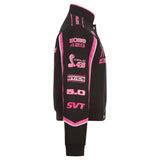 Ford Mustang Collage Women Twill Jacket - Black/Pink - J.H. Sports Jackets
