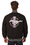 Mustang Wool Varsity Jacket - Black - JH Design