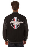 Mustang Wool & Leather Reversible Varsity Jacket - Black - JH Design