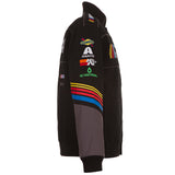 2023 NASCAR JH Design Black Twill Logo Uniform Full-Snap Jacket - J.H. Sports Jackets